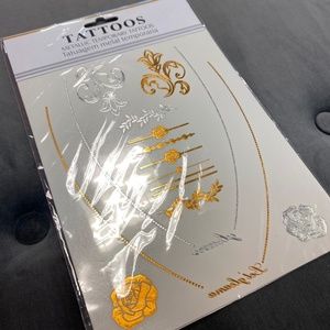 Metallic Temporary Tattoo Sheet Jewelry